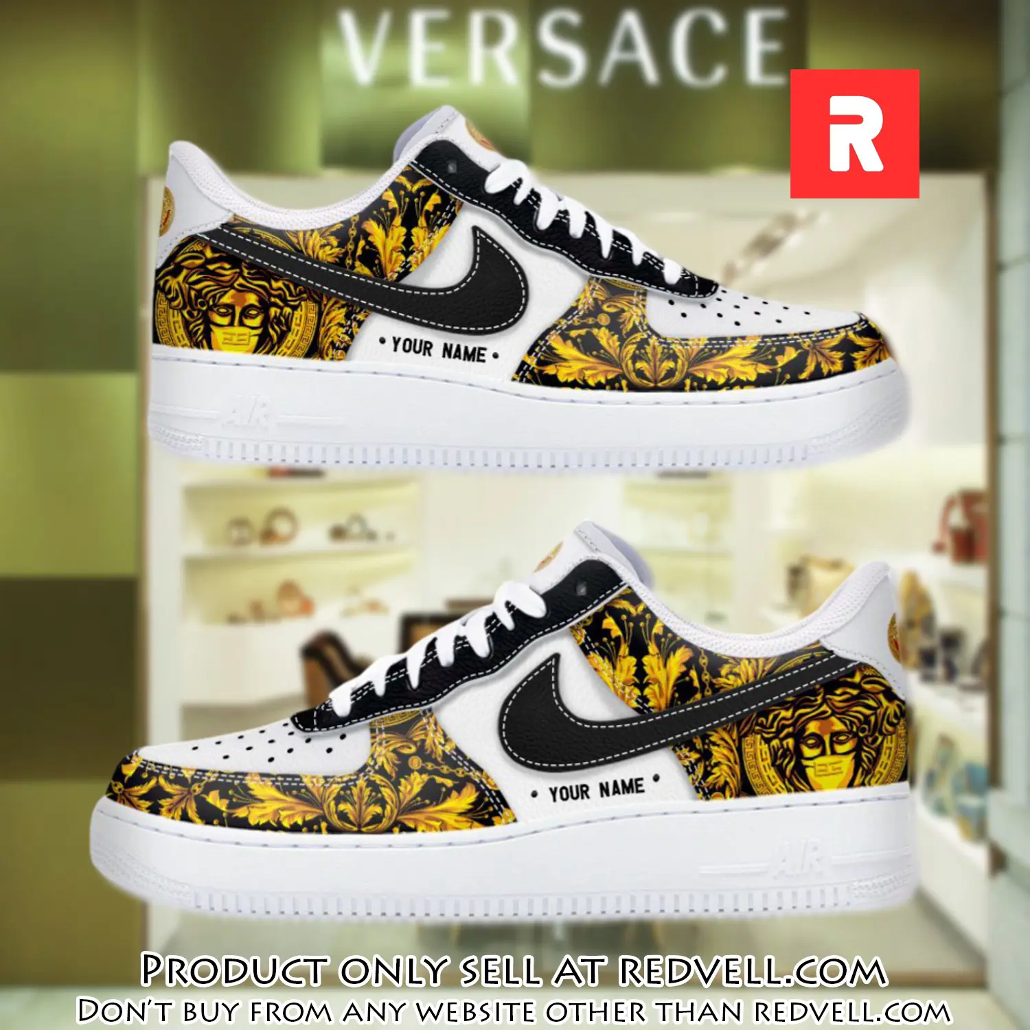 Personalized versace luxury air force 1 sneakers limited af1 shoes oaf1021 rv3446132